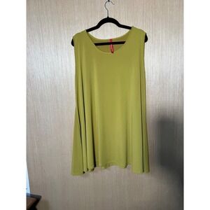 K By Connie K Womens 2X Sleeveless Tank Top Chartreuse Green Made in USA